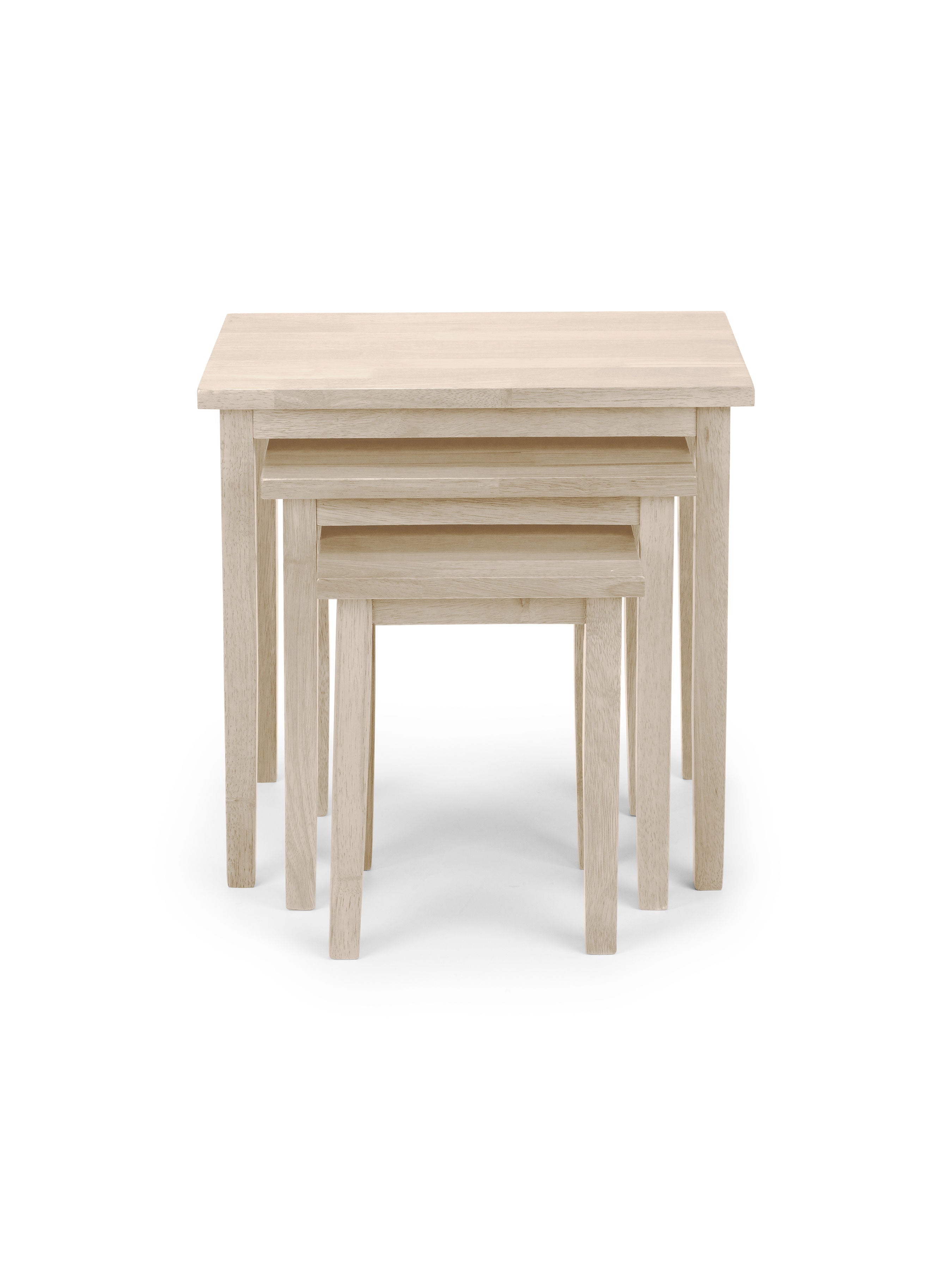 Milo Whitewash Wood Nest of Tables